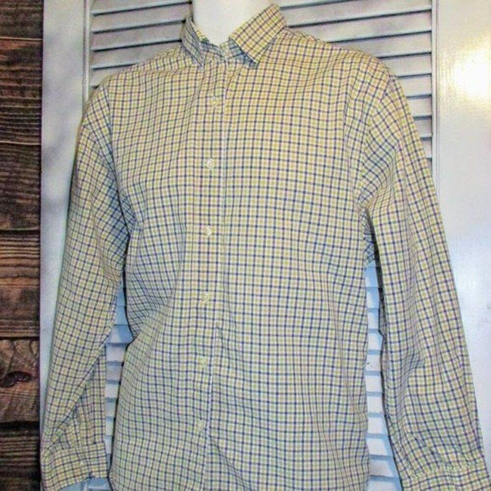 Brooks Brothers Men's 100% Cotton Check Button Down Shirt Size Sm 14